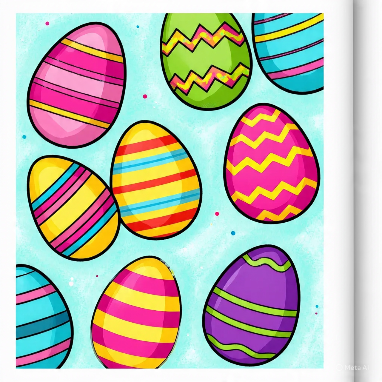 Handmade Easter Eggs Coloring Book